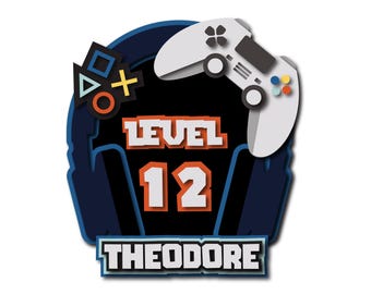 Gamer Controller Cake Topper SVG Layered File for Cutting Machines | Video Game-Inspired Digital Cake Topper | Level Up  | Instant Download