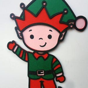 Elfo ragazzo stratificato SVG / Elfo ragazza file digitale Papercut / Elfo di Natale Cricut Design / Download immediato