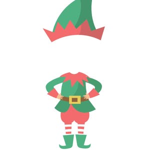 Christmas Elf Outfit SVG Girl Elf Boy Elf Elf Feet Elf Hat Instant