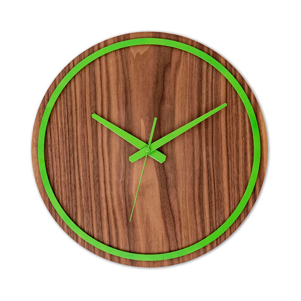 Coloured Wooden Wall Clock Minimalist Natural Wooden Clock - Etsy UK