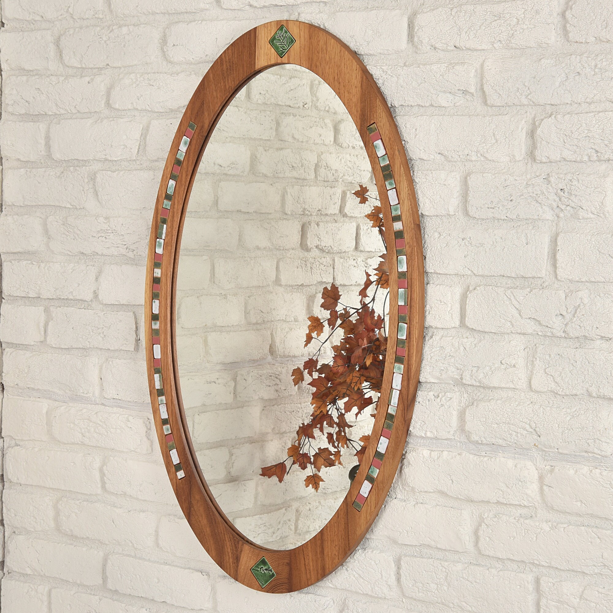 Wooden Oval Wall Mirror large Size Decorative Large Mirror - Etsy