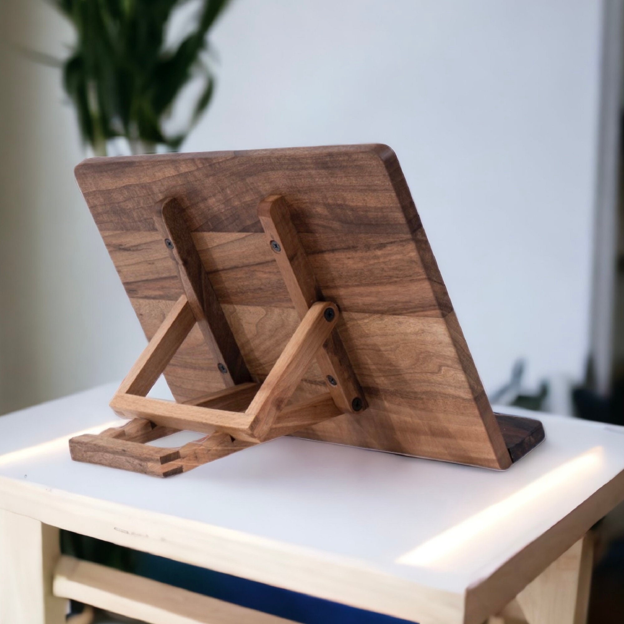 Handcrafted Wood Book Stand from Mexico - Words of Wisdom