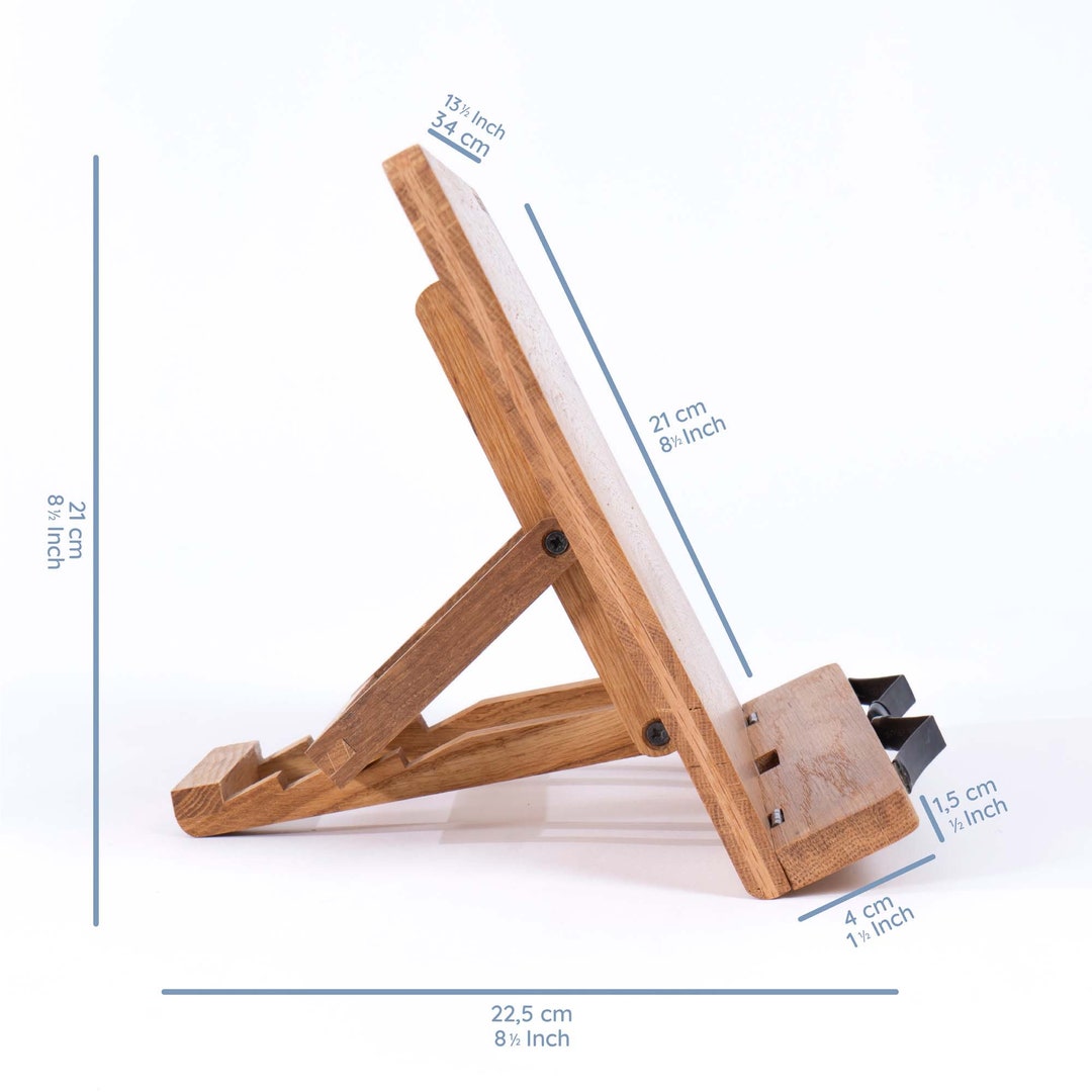 Solid Wood Book Reading Stand. Cookbook Stand Recipe Stand Etsy