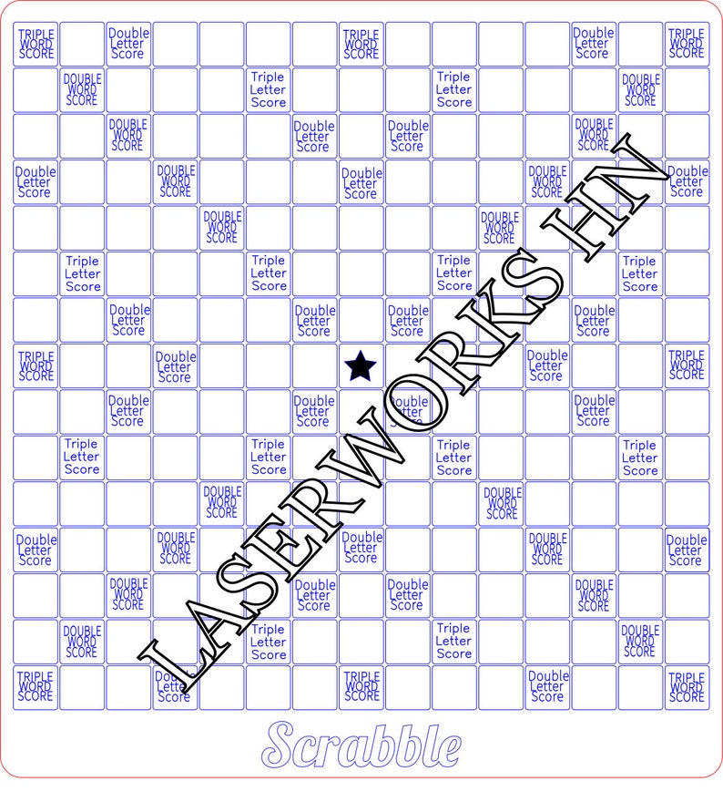 SVG scrabble board for laser cutting Etsy