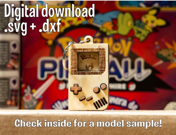 Download Game Boy Keychain Svg File For Laser Cutting Etsy