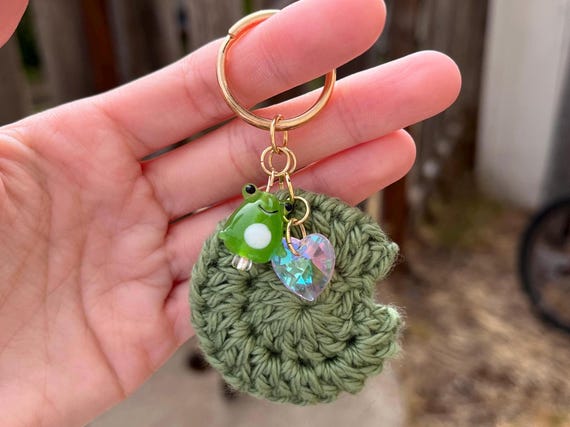 Porte-clés Grenouille Sur Nénuphar – Argenté, Métal, Marque Onwomania – Neuf Avec étiquettes
