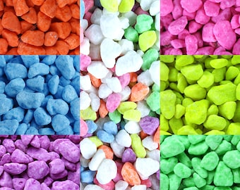 GardenersDream Fluorescent Aquatic Gravel - Decorative Aquarium Fish Tank Stones