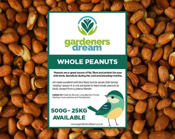 GardenersDream Whole Peanuts - Fresh Premium Wild Bird Seed Garden Food Nut Feed