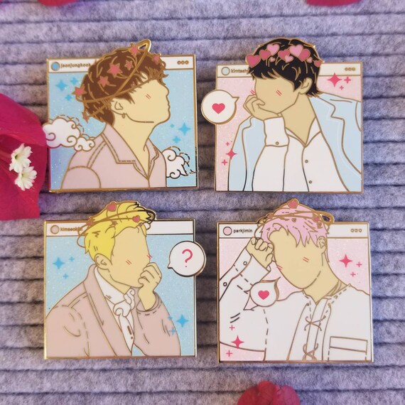 Bts Instagram Enamel Pin Etsy Bts Instagram Enamel Pin Etsy