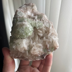 Funky Green Apophyllite and Heulandite Cluster