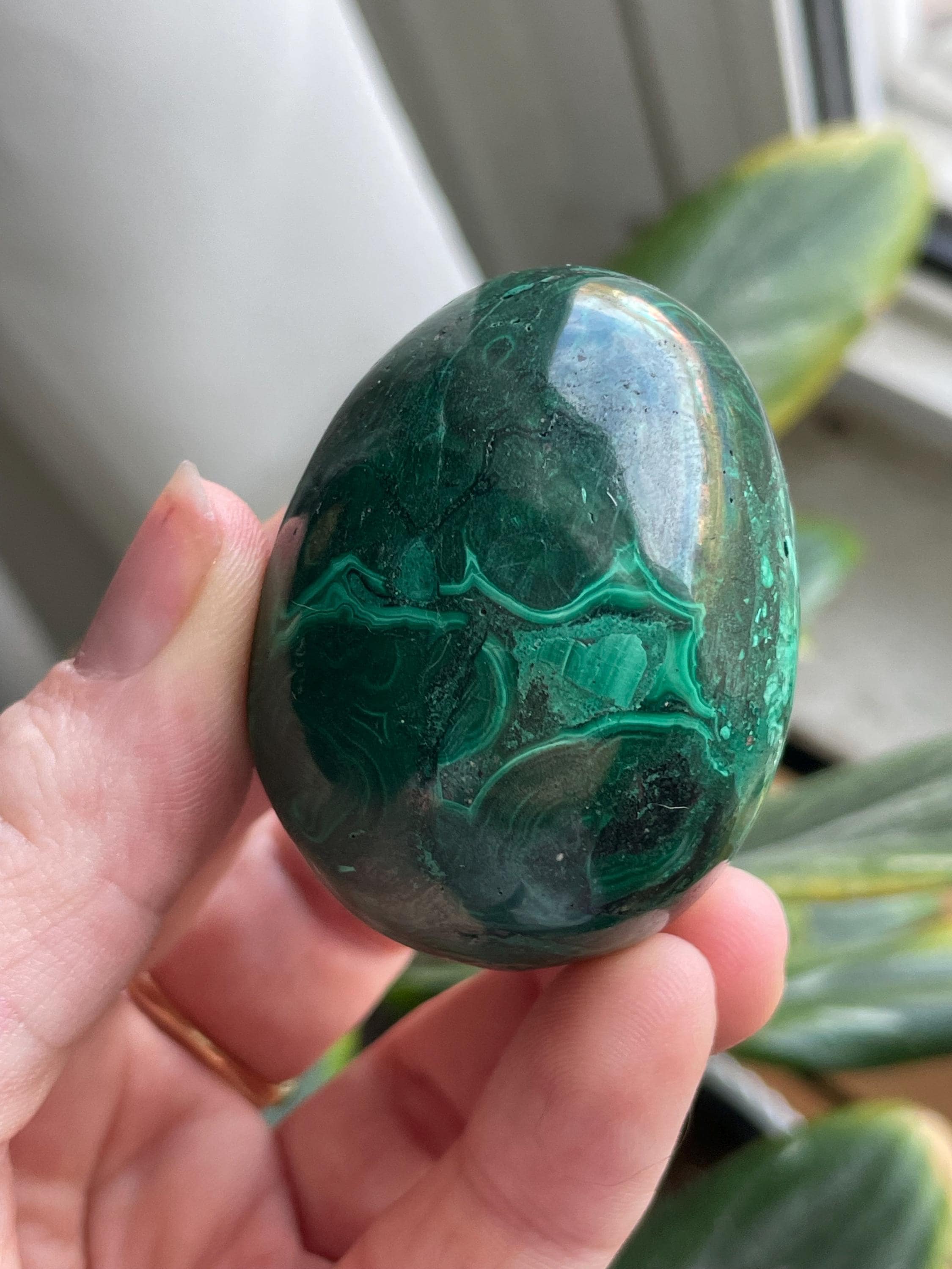 Malachite Egg - Etsy