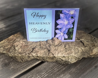 New! Stunning floral waterproof memorial card! Great for gardens and cemeteries!