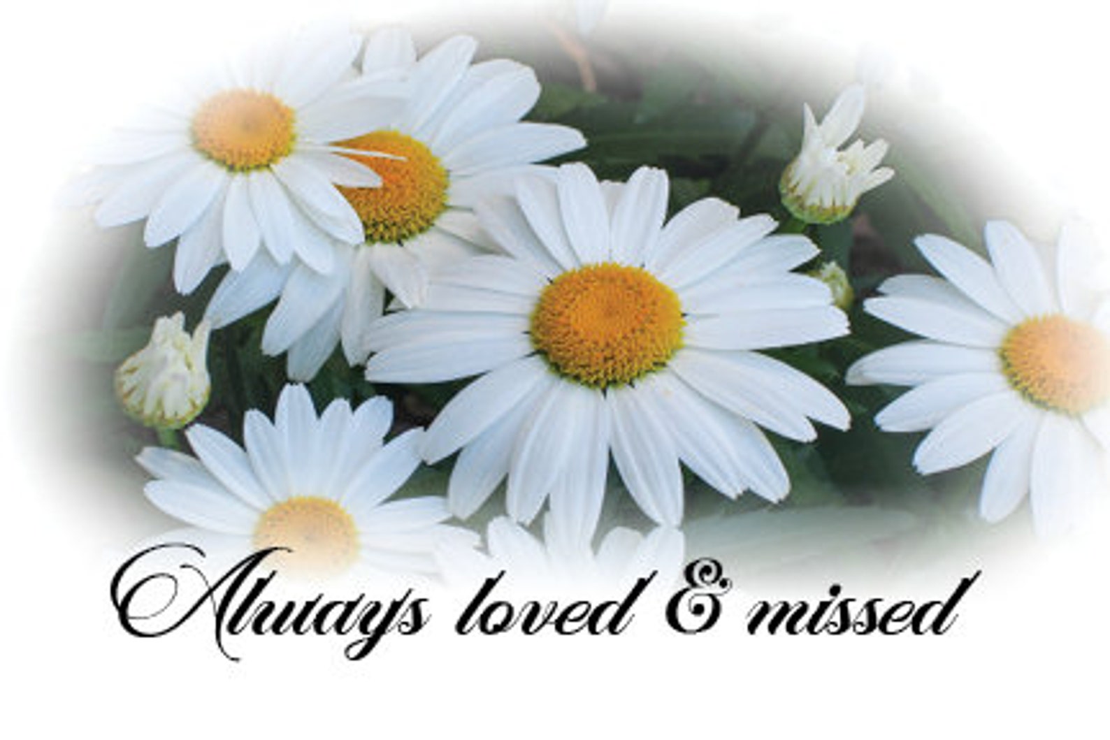 Always loved and missed unique waterproof custom card for any Etsy