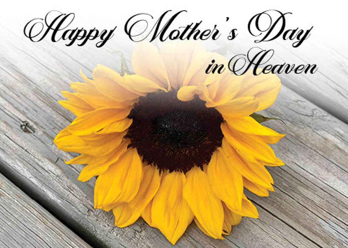 Heavenly Birthday or Mothers Day in Heaven Sunflower Card Etsy