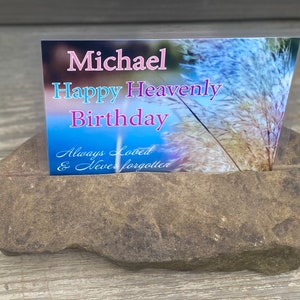 New! Rainbow Heavenly Birthday waterproof memorial card!