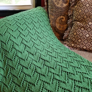 Knitting Pattern Dragon Scale Blanket image 1