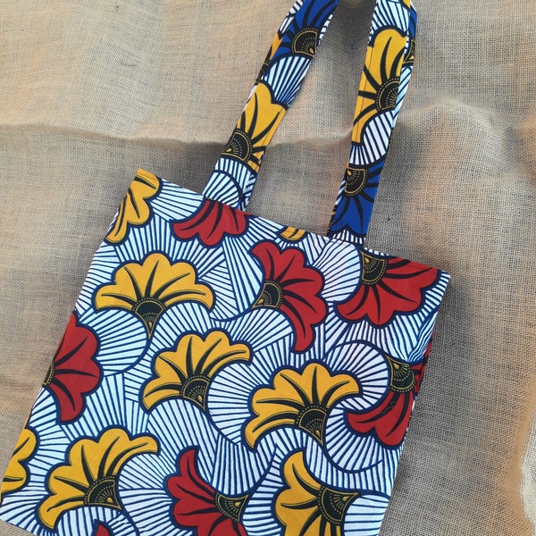 Sac réversible en tissu wax