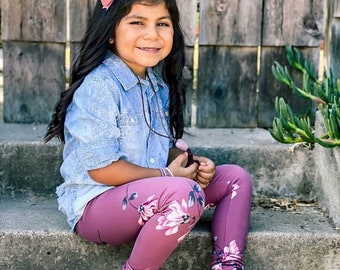 baby girl purple leggings