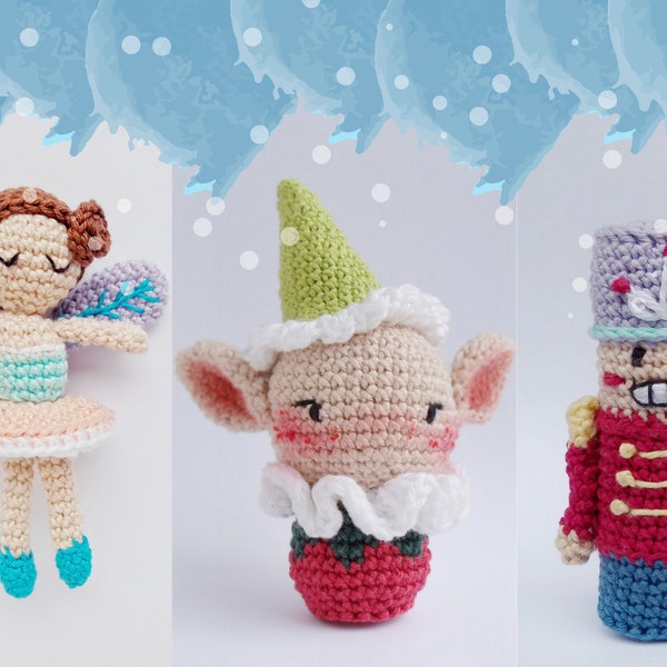 Crochet Pattern "Nutcracker, Sugar Plum Fairy and Elf"