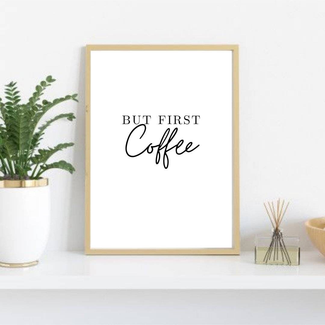 Pero El primer café //cocina impresión //decoración del | Etsy