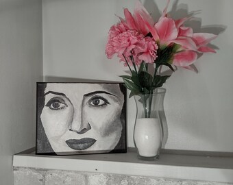 Bette Davis Original Painting | "Bette 1" Acrylic Portrait Painting on 8 x 10 inch Canvas | Classic Hollywood Actress