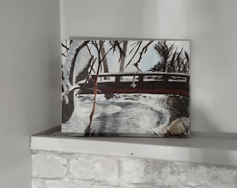Original Acrylic Painting–"Parker's Bridge" on Canvas