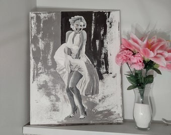 Acrylic painting on canvas-"Marilyn in Pose 1"