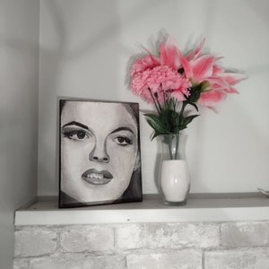 Judy Garland Original Painting | &quot;Judy 1&quot; Portrait Painting on 8 x 10 inch Canvas | Classic Hollywood Actress