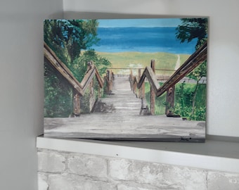 Original Acrylic Painting- "Wako Walk" on Wood