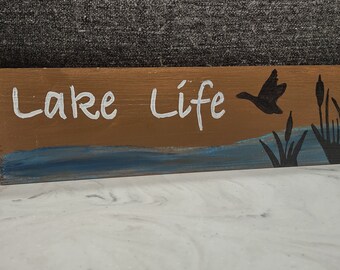 Lake Life Wooden Wall Hanging/Wall Sign