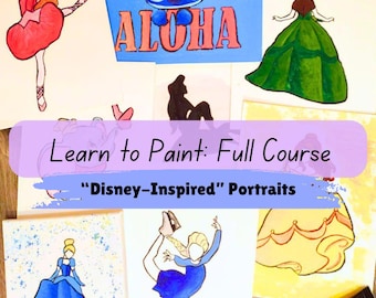 Adult Online Painting Course for Beginners | Learn to Paint with Videos, Printable Files, and Workbooks | 8 Classes + 2 Bonus Classes