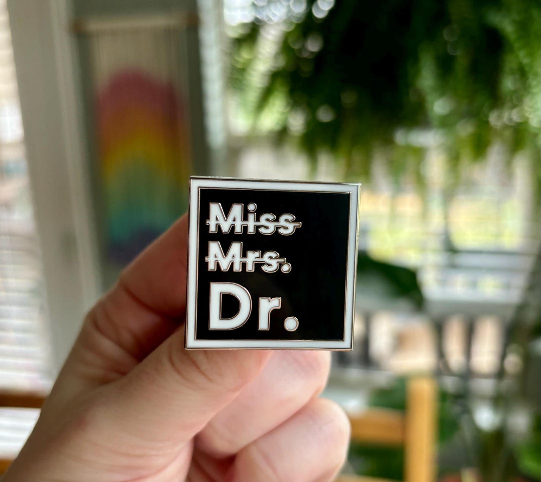 Black Hard Enamel Doctor Pin - Etsy