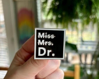 Black Hard Enamel Doctor Pin