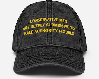 Conservative Men Vintage Wash Cap