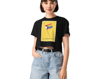 LGBTQIA+ Liberation Black Crop Top