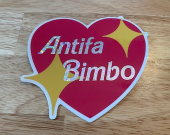 Antifa Bimbo Glitter Sticker