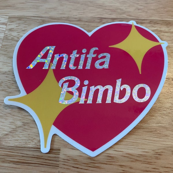 Antifa Bimbo Glitter Sticker