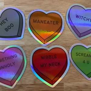 Halloween Candy Hearts Sticker Pack