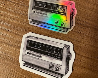 13:12 Retro Clock Sticker