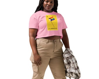 LGBTQIA+ Liberation Bubblegum Crop Top