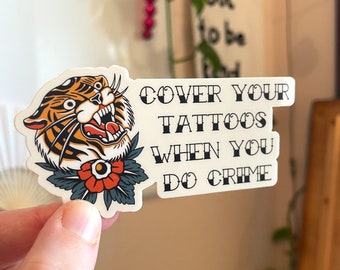 Adesivo de tigre de tatuagem