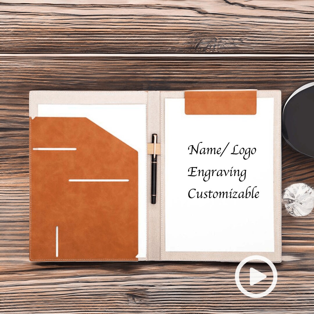 Custom Leather Clipboard Portfolio, Clipboard, Legal Paper/ A4