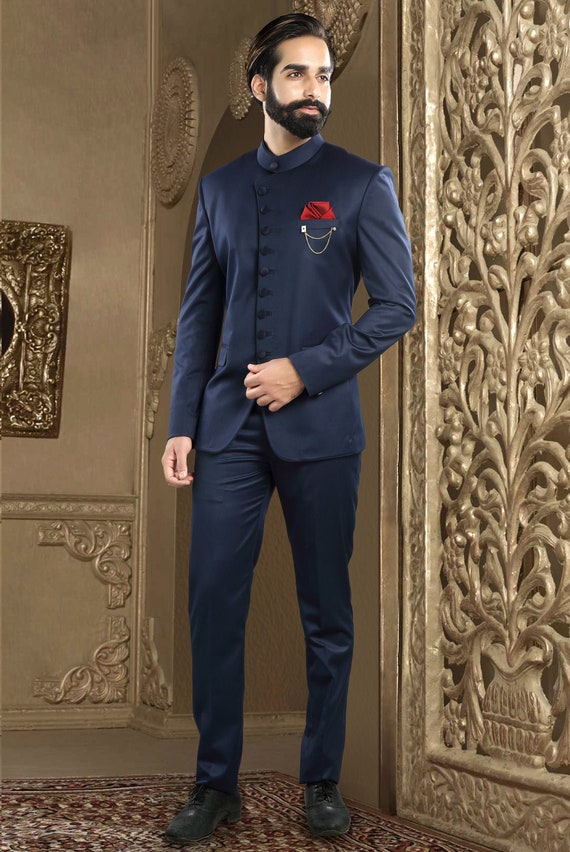 Indian Designer Mens Wedding Day Dress Indowestern Jodhpuri Etsy