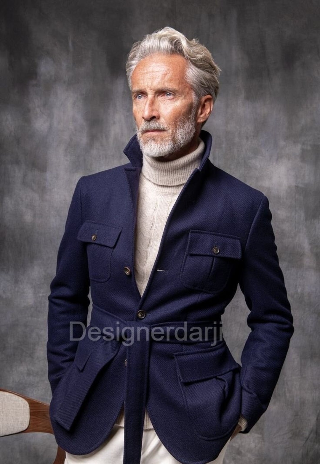 Linen Suits Coat Casual Wear Suits Hunting Style Summer Suits, Suit