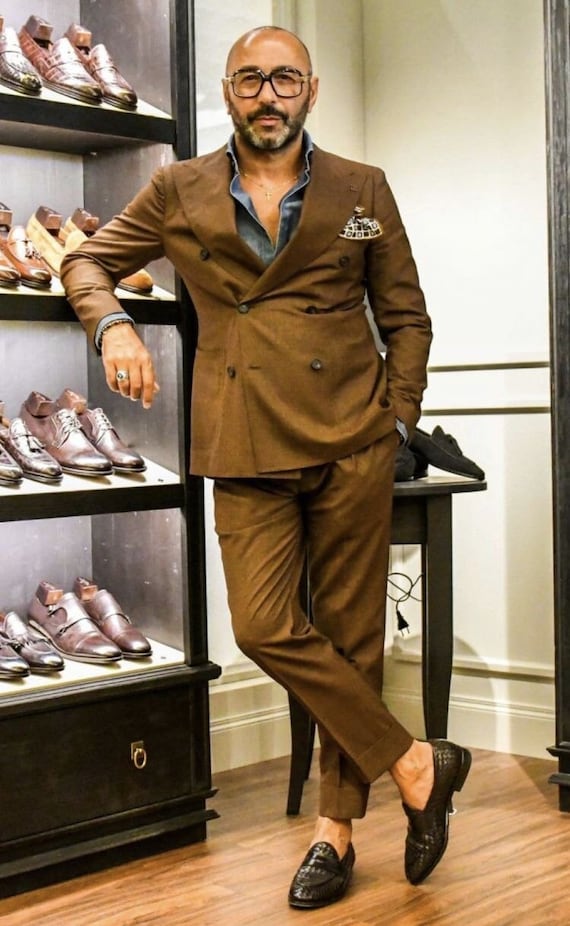 Brown Linen Suits Wedding Suits Groom Wear Suits Summer Suits
