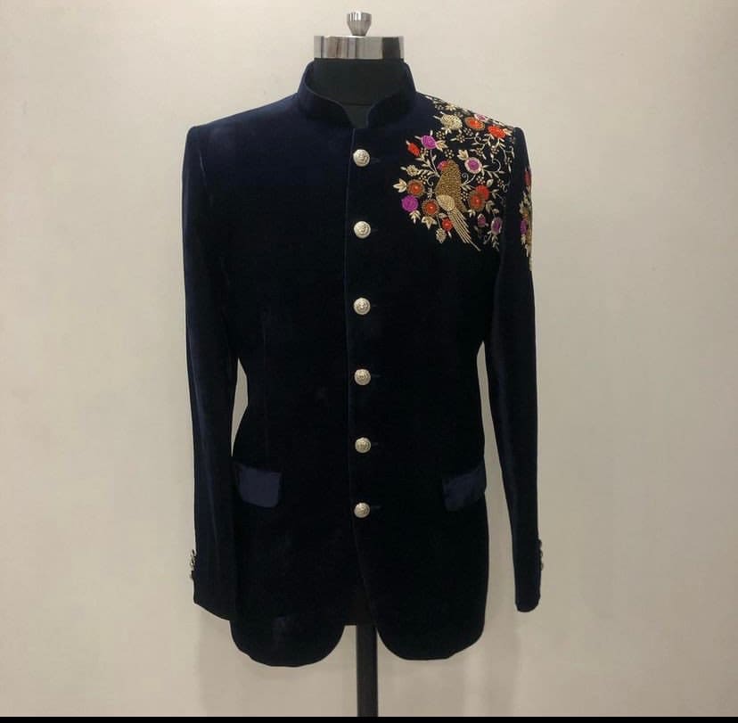 Designer Outfits Coat Hand Made Zari 