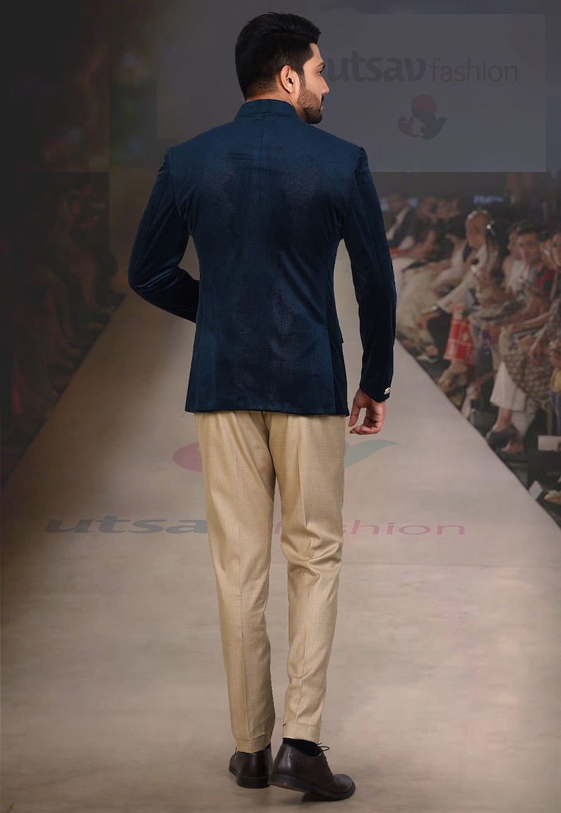 Indian Designer Mens Wedding Wear Dress Bandhgala Jodhpur Suit Etsy