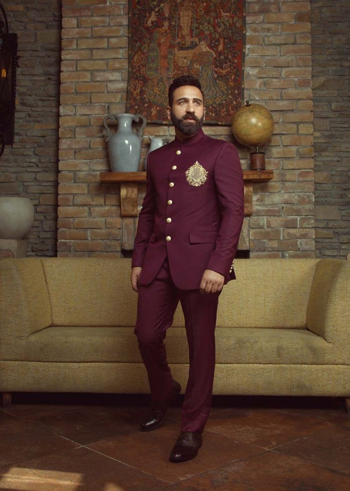 Indian Designer Indo western Jodhpuri Coat Pant Designer indo Etsy