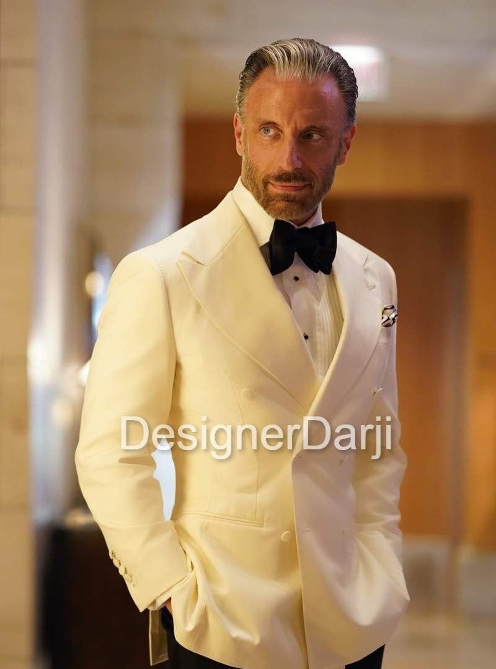 Designerdarji Ivory Coat With Black Pant Indian Designer Mens Wedding
