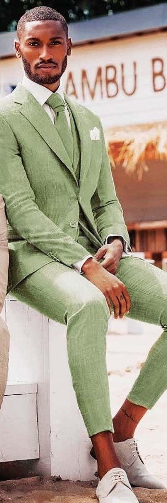 Mens 3 Piece Slim Fit Suit Summer Wedding Party Wear Dinner Formal Coat  Pants | eBay